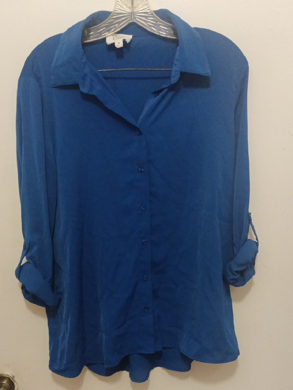 Olive & Oak Royal Blue Button-Down Collared Shirt. M